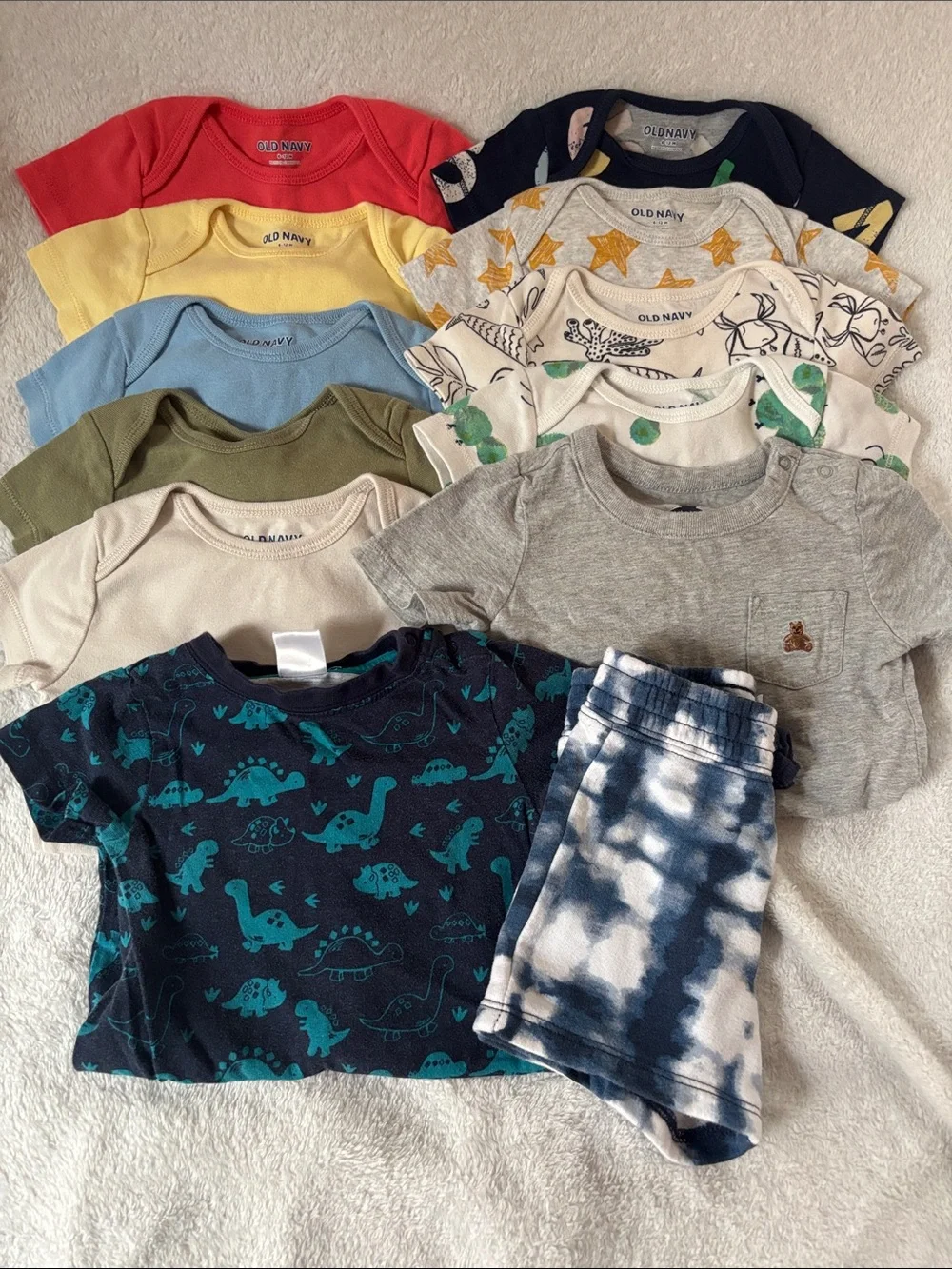 Baby Short Sleeve Onesies & Shorts (6-12 Months)